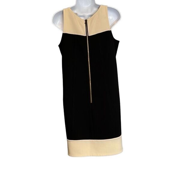 Loft Women's Tank Dress Color Block Mini Sleeveless Zipper Back Closure Size 8 - Picture 3 of 6